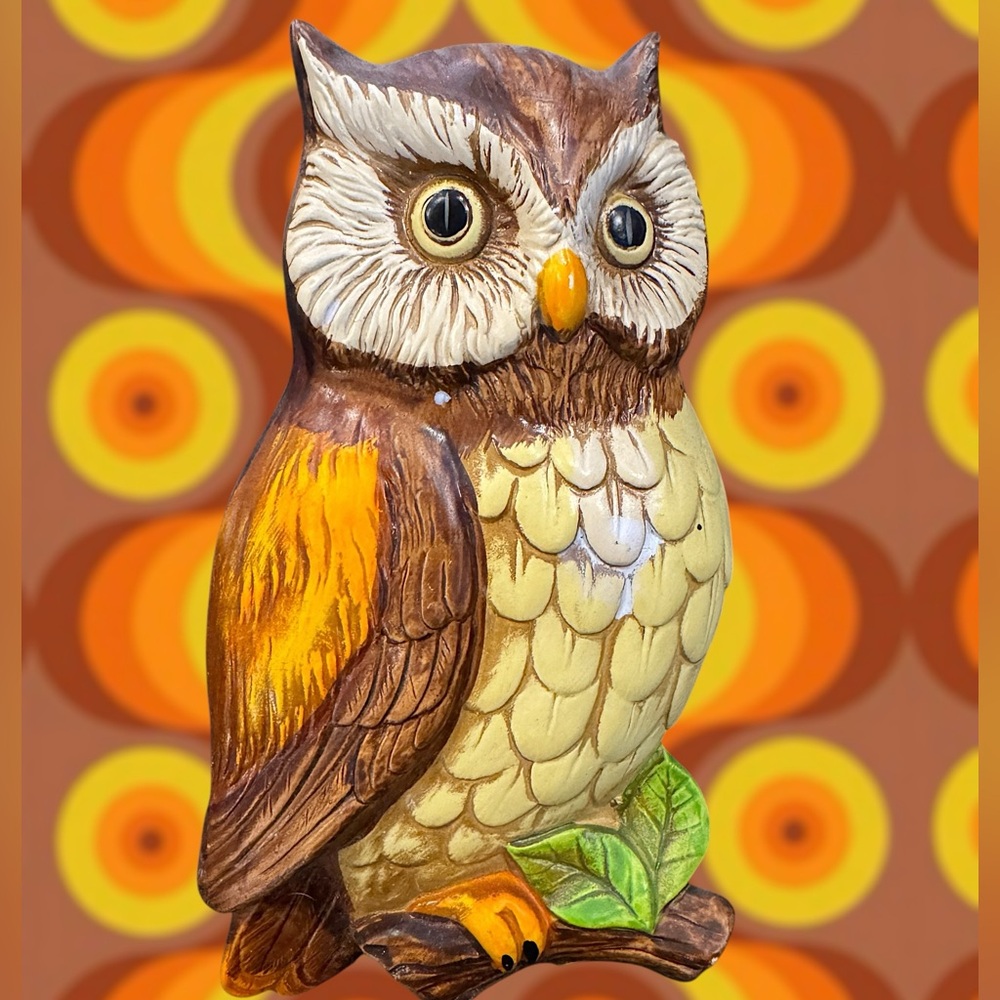 VINTAGE MID-CENTURY OWL WALL HANGING